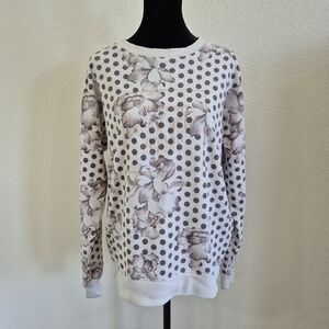 Elegant Floral Dot Women's Sweatshirt